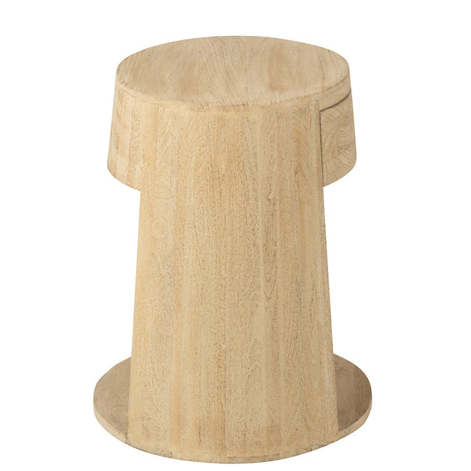 Bijzettafel Drawn Mango Hout/Mdf Naturel - Bijzettafel - J-Line - livinglovely.nl