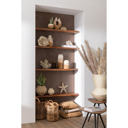 Bijzettafel Driehoek Gerecycleerd Teak Naturel Set van 2 J-Line
