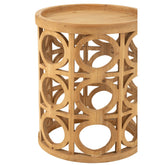 Bijzettafel Gekerfd Sparhout/Mdf Naturel J-Line