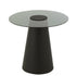 Bijzettafel Glas Flat Cap Kegel Metaal Zwart j-Line - Bijzettafel - J-Line - livinglovely.nl