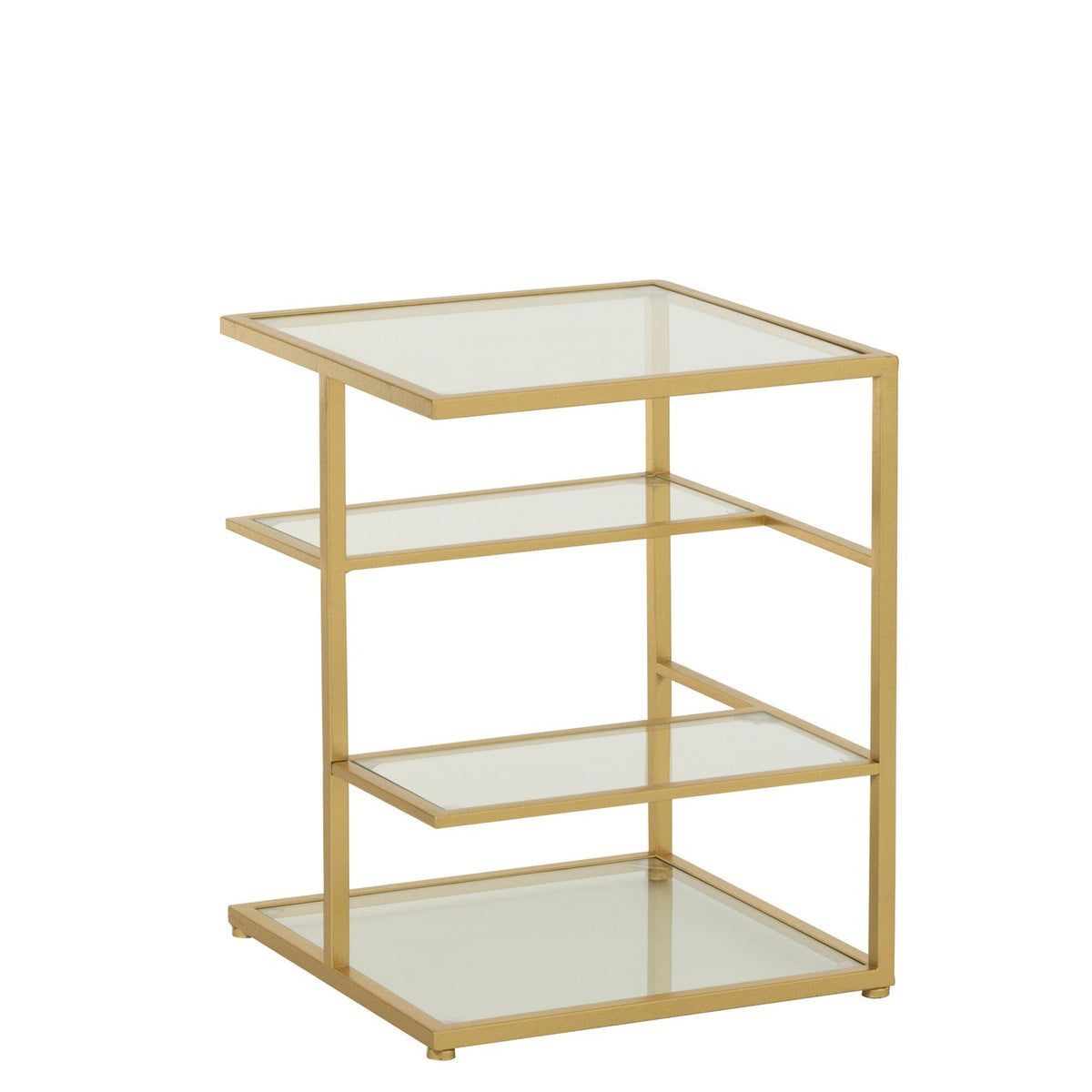 Bijzettafel Ijzer/Glas Goudkleurig J-Line