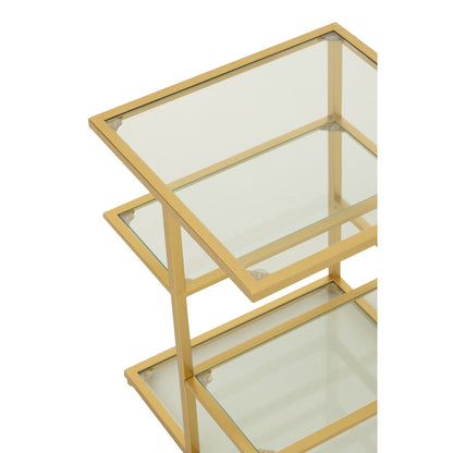 Bijzettafel Ijzer/Glas Goudkleurig J-Line