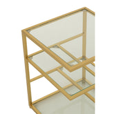 Bijzettafel Ijzer/Glas Goudkleurig J-Line
