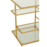 Bijzettafel Ijzer/Glas Goudkleurig J-Line