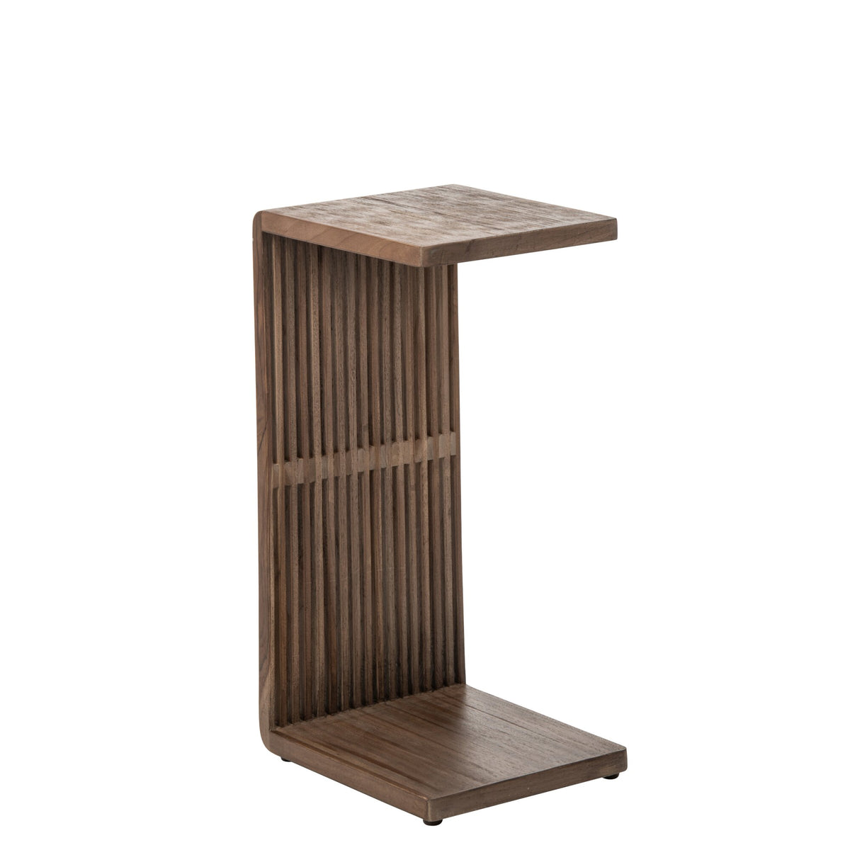 Bijzettafel Latten Gerecycled Hout Donkerbruin J-Line