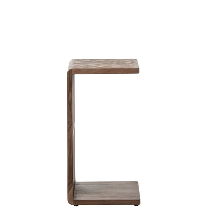 Bijzettafel Latten Gerecycled Hout Donkerbruin J-Line