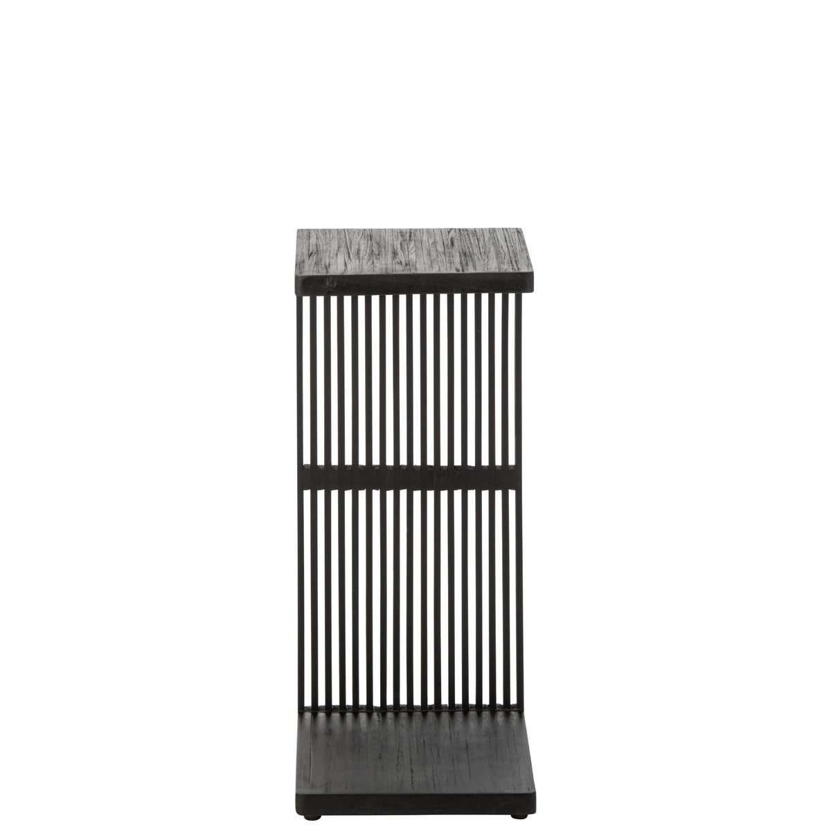 Bijzettafel Latten Gerecycled Hout Zwart J-Line