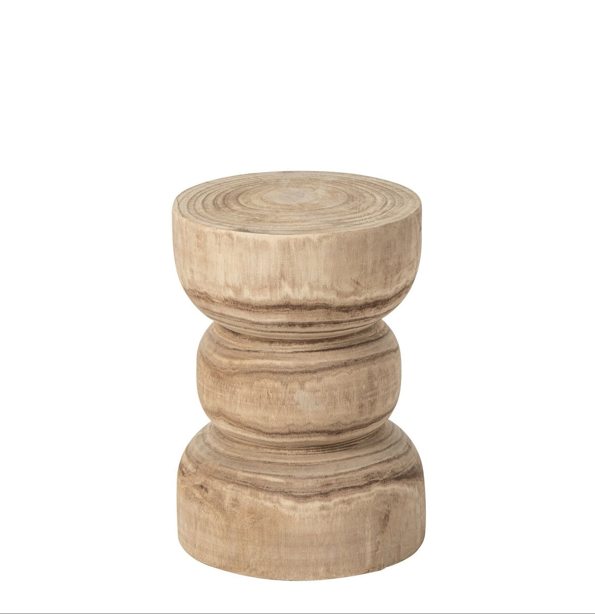Bijzettafel Leo Paulownia Hout Naturel Ø29cm J-Line
