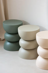 Bijzettafel Lise Ijzer Beige - Bijzettafel - J-Line - livinglovely.nl