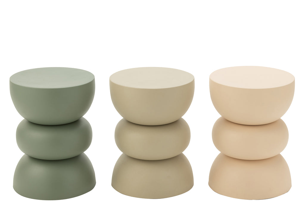 Bijzettafel Lise Ijzer Ivoor - Bijzettafel - J-Line - livinglovely.nl