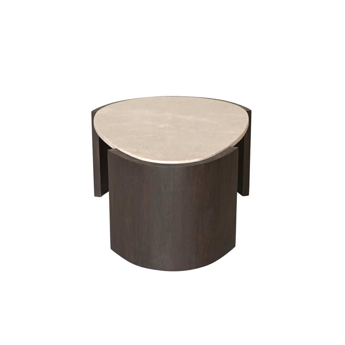 Bijzettafel Lume Marmer 71cm van Starfurn van de zijkant gefotografeerd