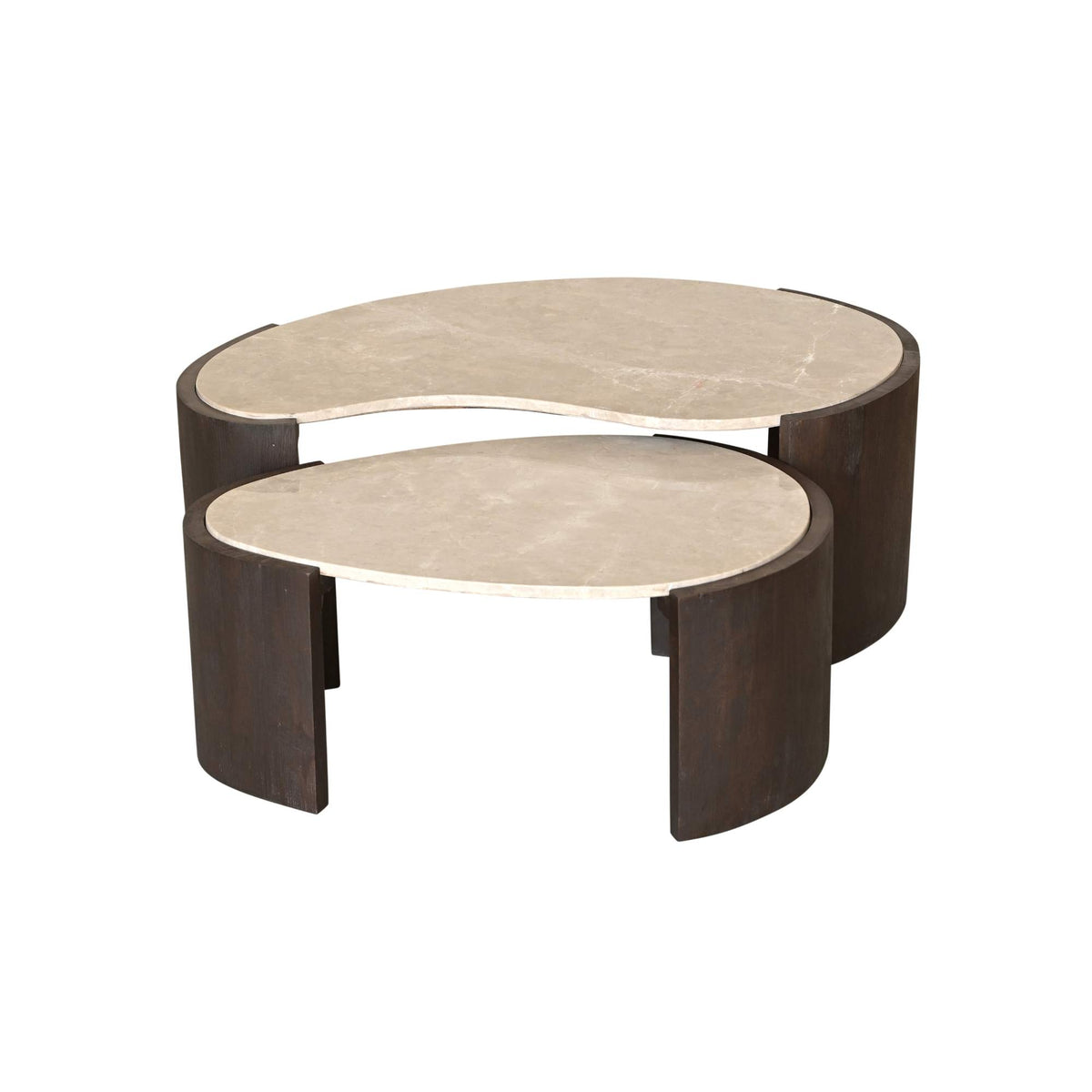 Bijzettafel Lume Marmer 71cm samen met de bijpassende Lume salontafel van Starfurn