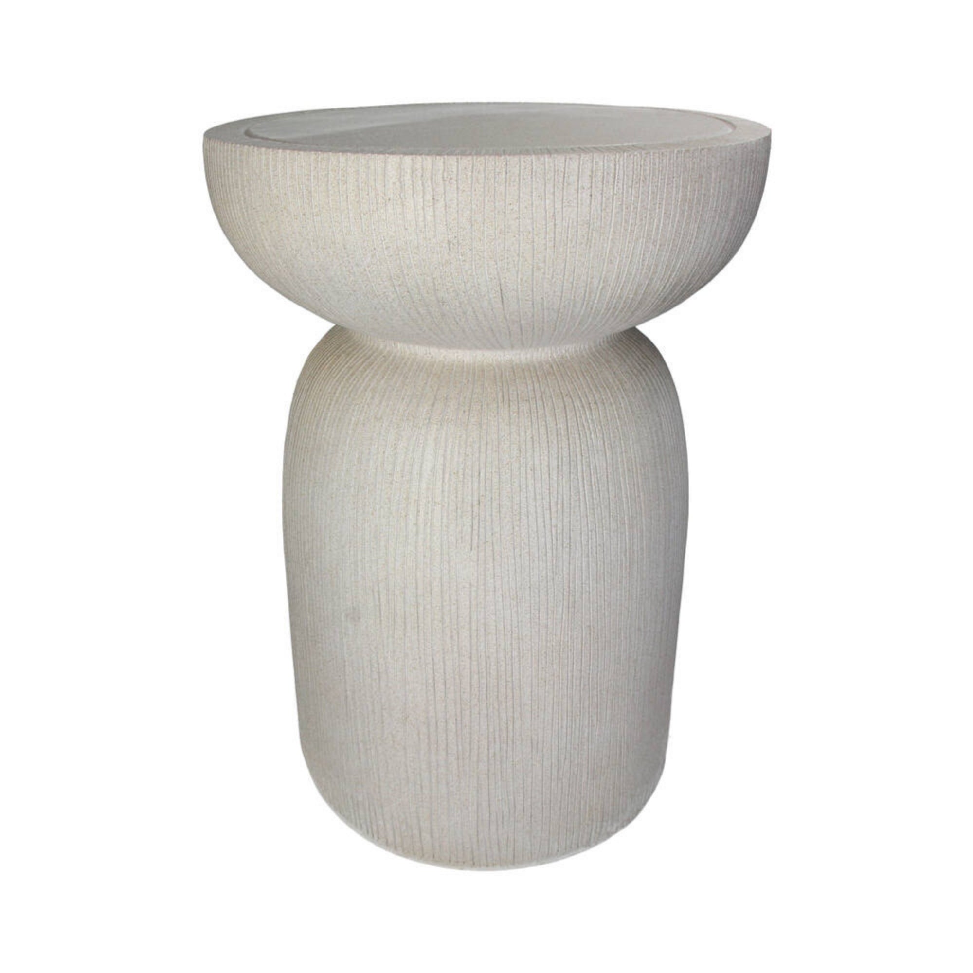 Bijzettafel Magnesium Beige 37x37x51cm - Bijzettafel - Living Lovely - livinglovely.nl