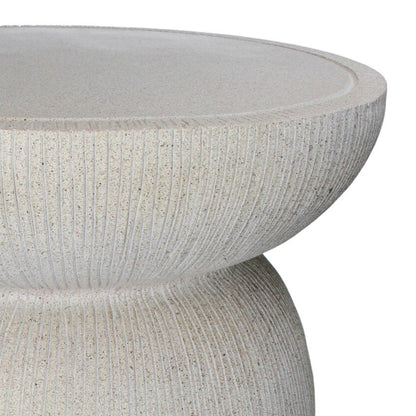 Bijzettafel Magnesium Beige 40x40x40cm - Bijzettafel - Living Lovely - livinglovely.nl