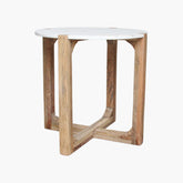 Bijzettafel Marmer Wit Raw Materials - Bijzettafel - Raw Materials - livinglovely.nl