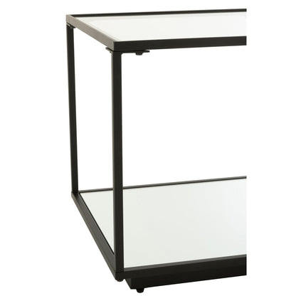 Bijzettafel Metaal/Glas Zwart Small J-Line