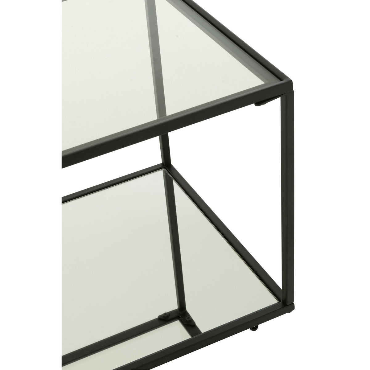 Bijzettafel Metaal/Glas Zwart Small J-Line