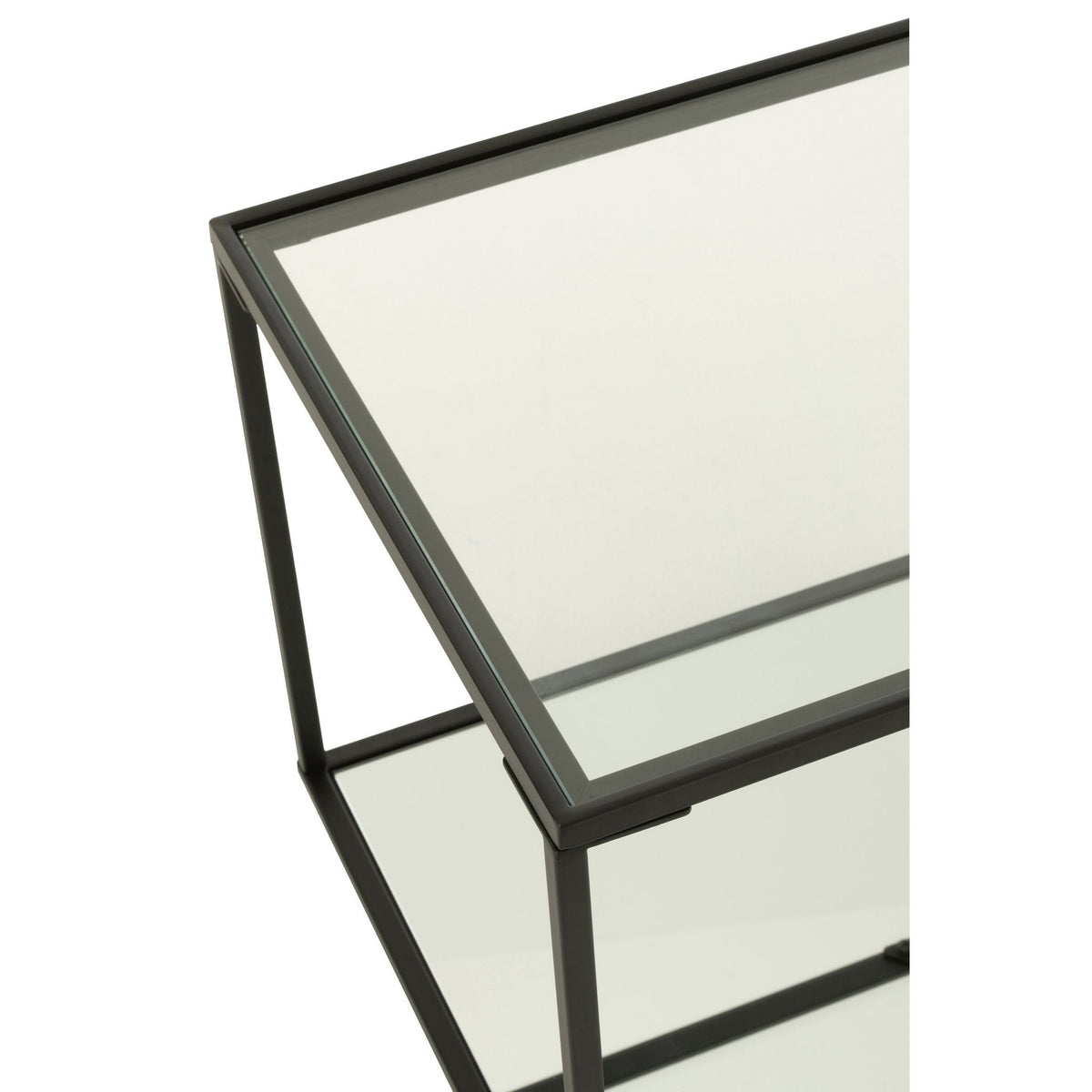 Bijzettafel Metaal/Glas Zwart Small J-Line