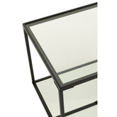 Bijzettafel Metaal/Glas Zwart Small J-Line