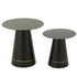 Bijzettafel Metaal Zwart/Goudkleurig Set van 2 J-Line - Bijzettafel - J-Line - livinglovely.nl
