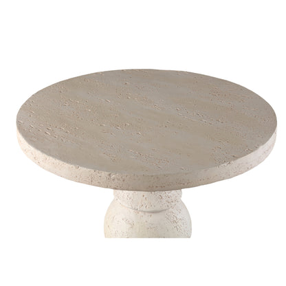 Bijzettafel Muza - 56x56x56 cm - Magnesium - Creme - Bijzettafel - PTMD - livinglovely.nl