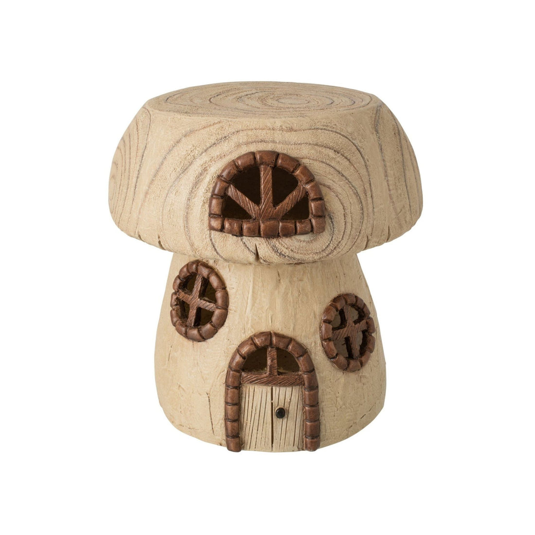 Bijzettafel Paddenstoel + Huis Magnesium Naturel/Bruin J-Line