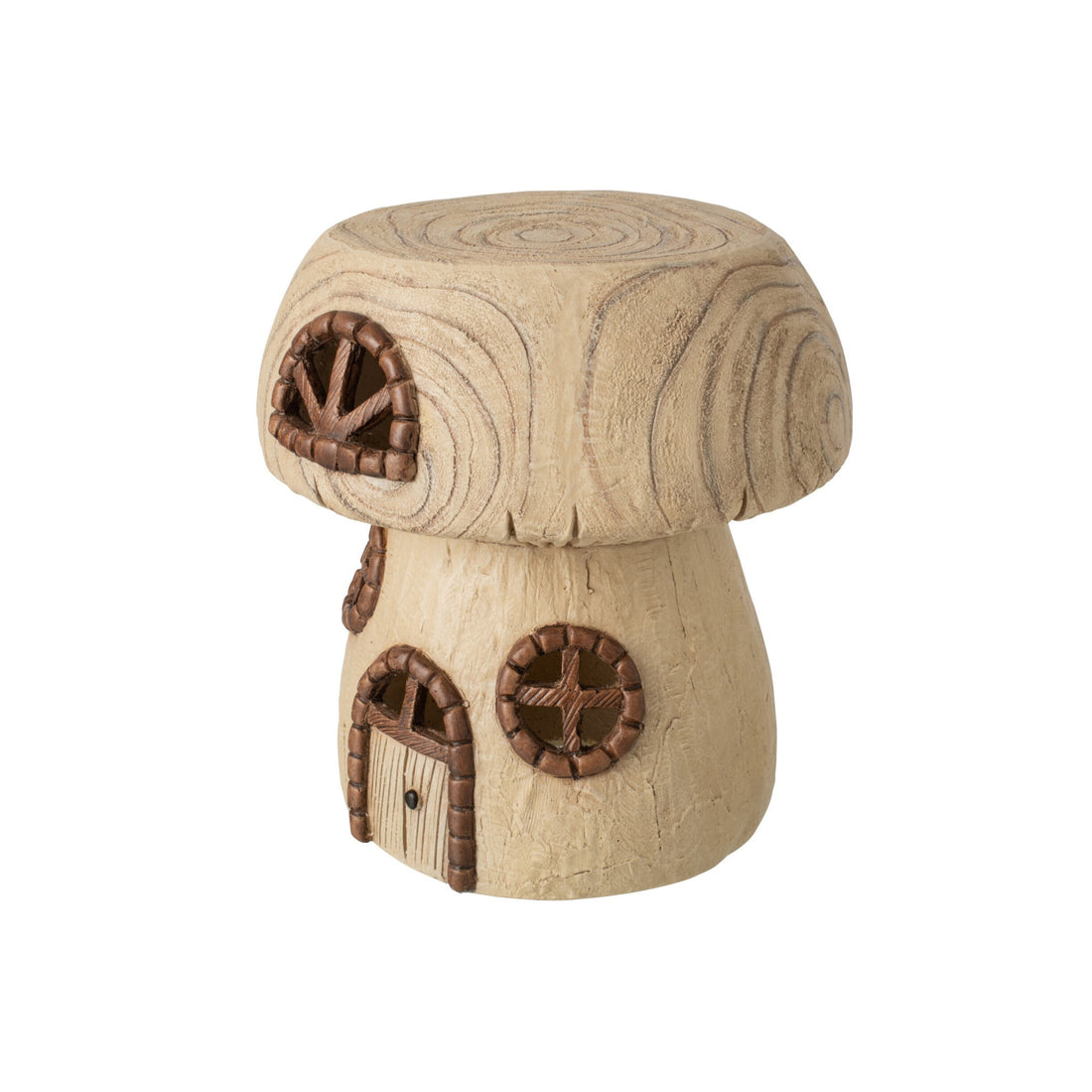Bijzettafel Paddenstoel + Huis Magnesium Naturel/Bruin J-Line