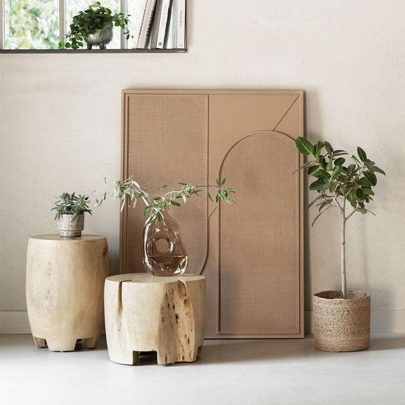 Bijzettafel Puro large in een woonkamer met naturel interieur