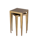 Bijzettafel Rivva - Aluminium - Messing - Set van 2 PTMD - Bijzettafel - PTMD - livinglovely.nl