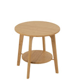Bijzettafel Rond Bamboe Naturel Small - Bijzettafel - J-Line - livinglovely.nl