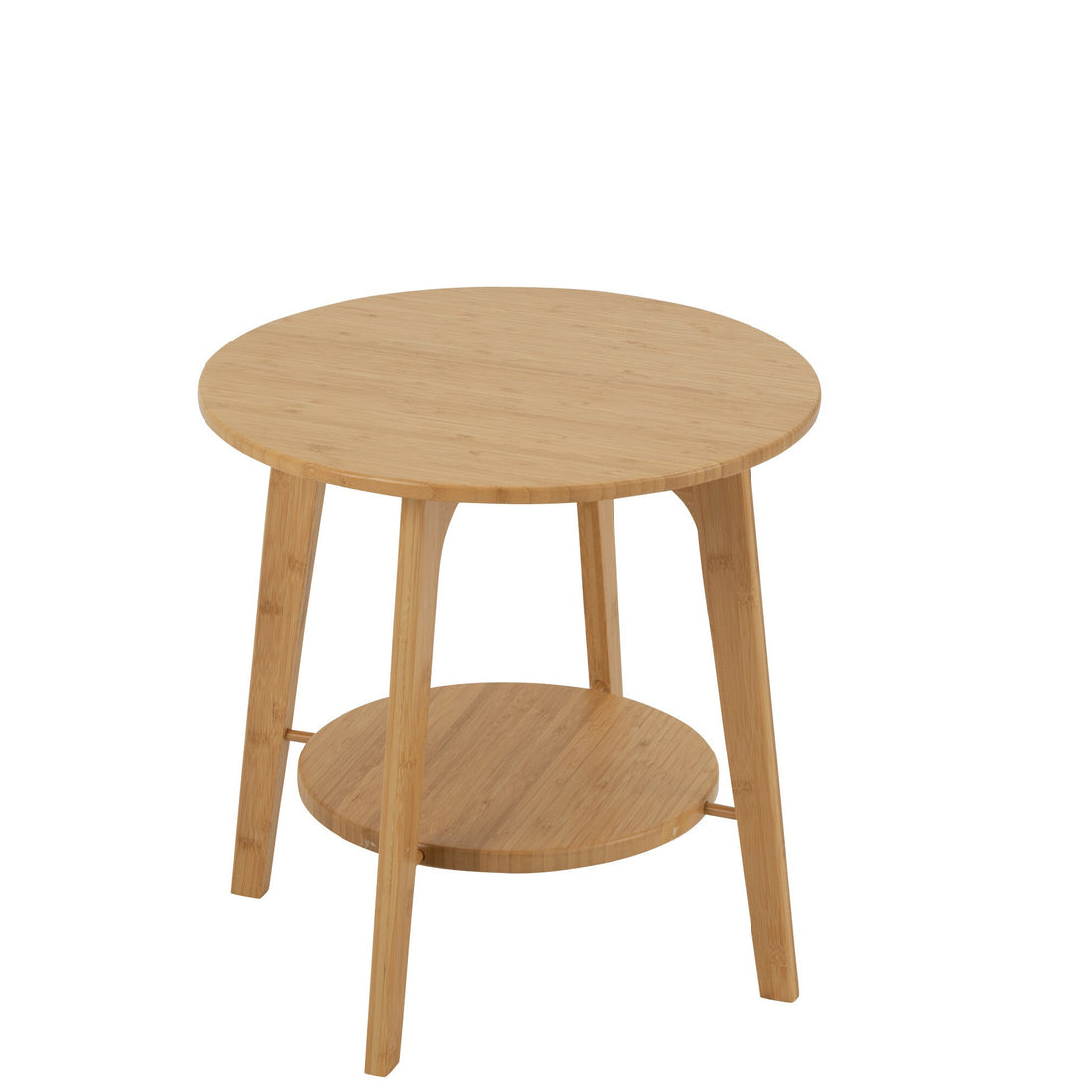 Bijzettafel Rond Bamboe Naturel Small