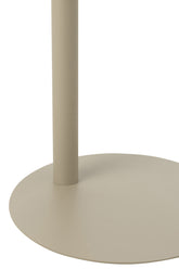 Bijzettafel Rond Metaal Beige - Bijzettafel - J-Line - livinglovely.nl