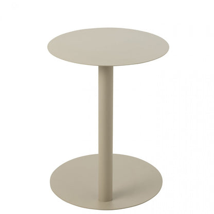 Bijzettafel Rond Metaal Beige - Bijzettafel - J-Line - livinglovely.nl