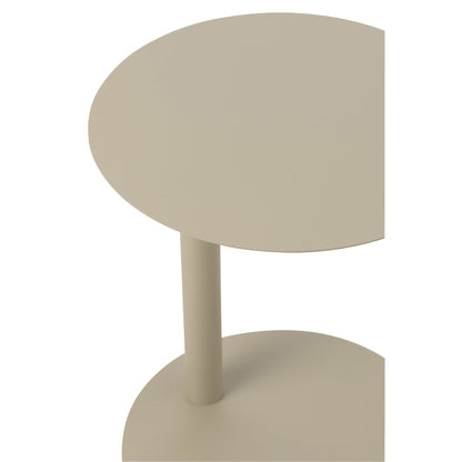 Bijzettafel Rond Metaal Beige J-Line