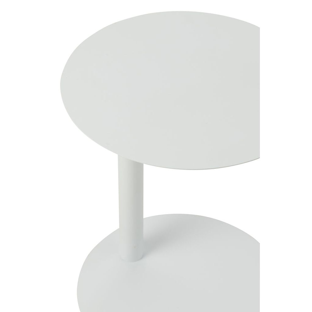 Bijzettafel Rond Metaal Wit J-Line