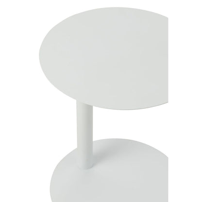 Bijzettafel Rond Metaal Wit J-Line