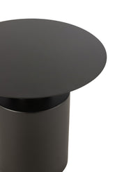 Bijzettafel Rond Metaal Zwart - Bijzettafel - J-Line - livinglovely.nl