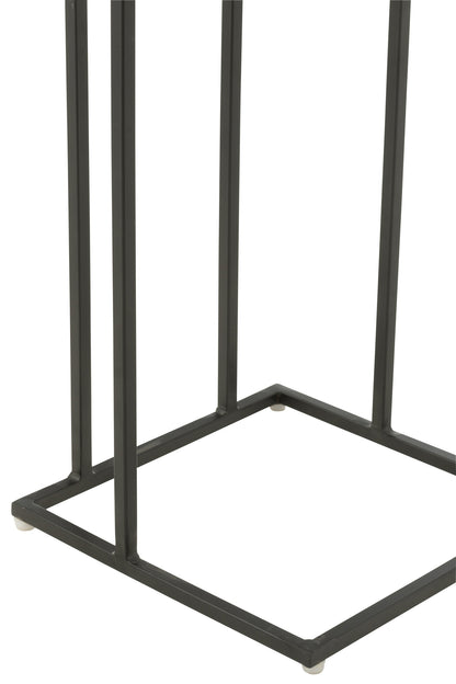 Bijzettafel Vierkant Acacia Hout/Epoxyhars Naturel/Wit - Bijzettafel - J-Line - livinglovely.nl