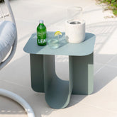 Bijzettafel Vierkant Metaal Groen - Bijzettafel - J-Line - livinglovely.nl