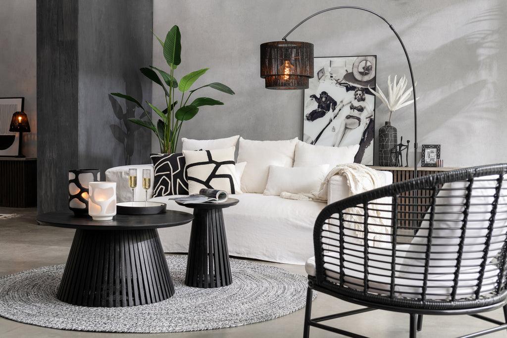 Bijzettafel Vincent Mangohout Zwart Small - Bijzettafel - J-Line - livinglovely.nl