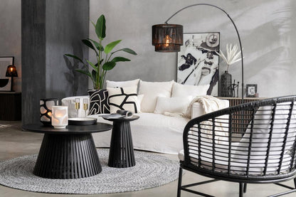 Bijzettafel Vincent Mangohout Zwart Small - Bijzettafel - J-Line - livinglovely.nl