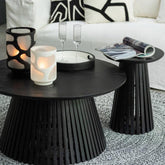 Bijzettafel Vincent Mangohout Zwart Small - Bijzettafel - J-Line - livinglovely.nl