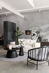 Bijzettafel Vincent Mangohout Zwart Small - Bijzettafel - J-Line - livinglovely.nl