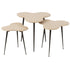 Bijzettafels Marmer/Metaal Set van 3 - Bijzettafel - J-Line - livinglovely.nl