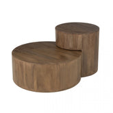 Bijzettafels Toge Mango Hout Bruin Set van 2 - Salontafel - J-Line - livinglovely.nl