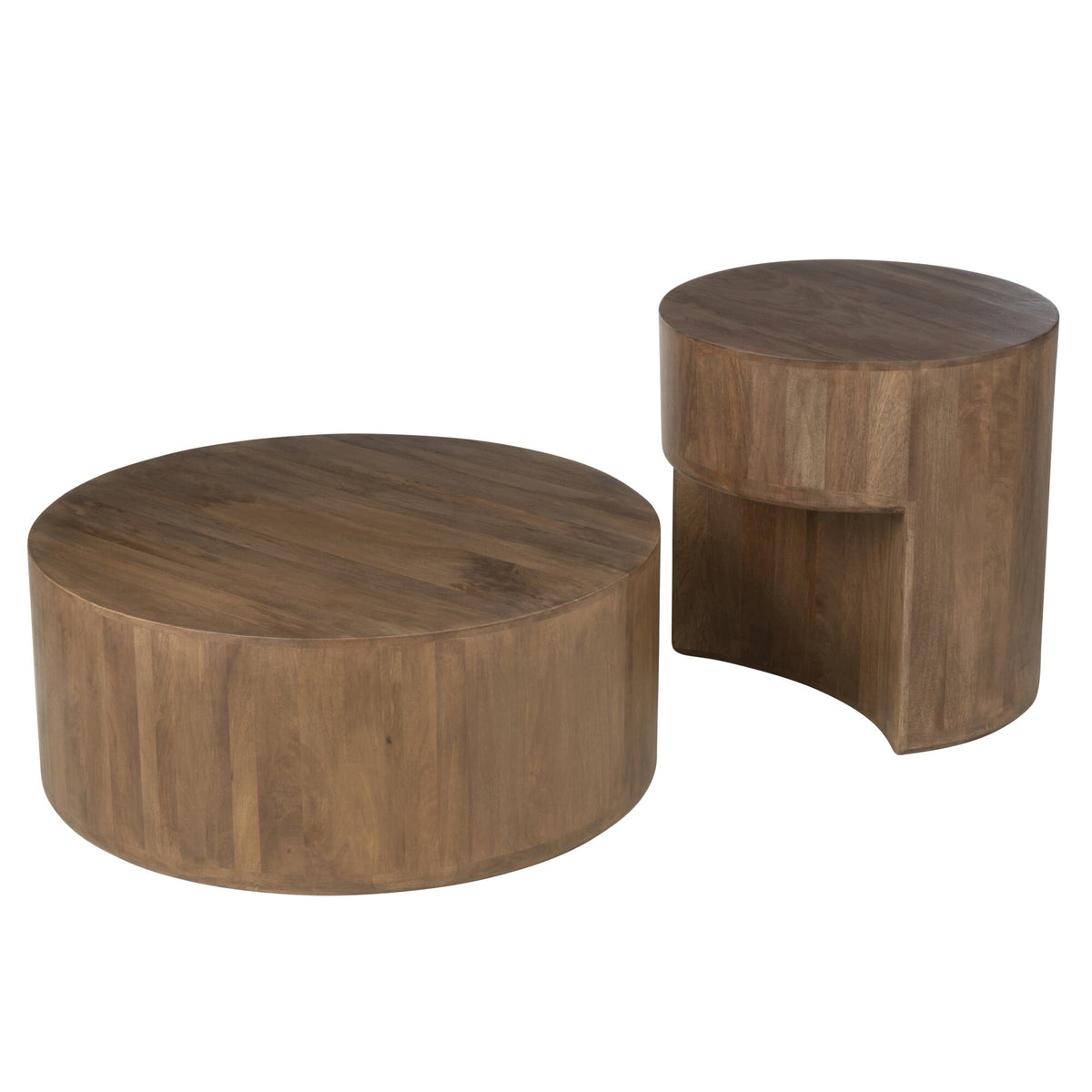 Bijzettafels Toge Mango Hout Bruin Set van 2 J-Line