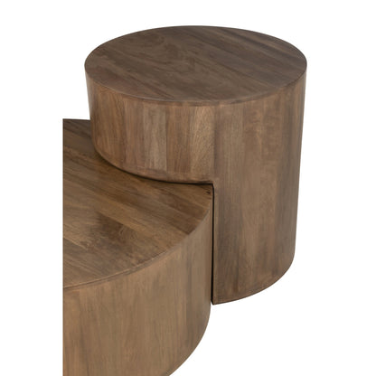 Bijzettafels Toge Mango Hout Bruin Set van 2 J-Line