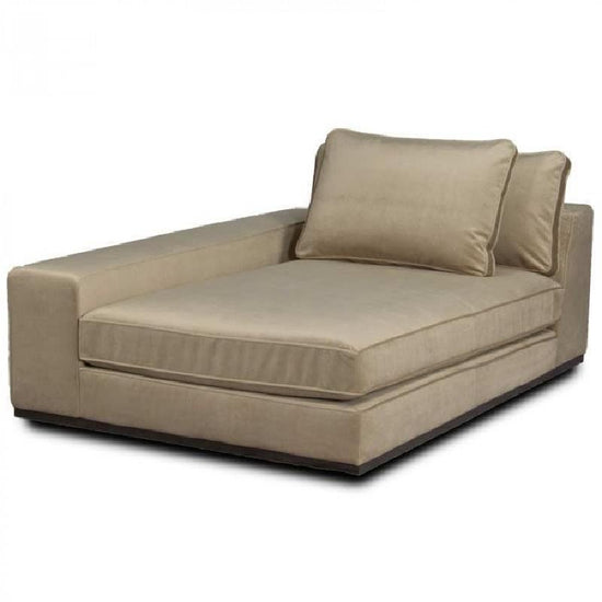 Block Bank - Chaise Longue arm links- Juke 51 - Khaki , , PTMD , livinglovely.nl