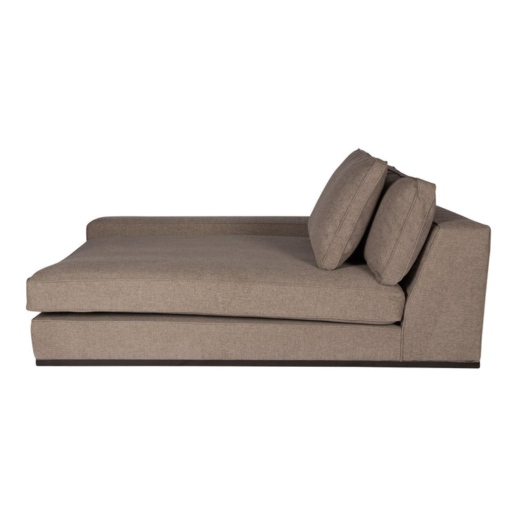 Block Bank - Guard 12 - Chaise Longue Arm Links - Taupe , , PTMD , livinglovely.nl