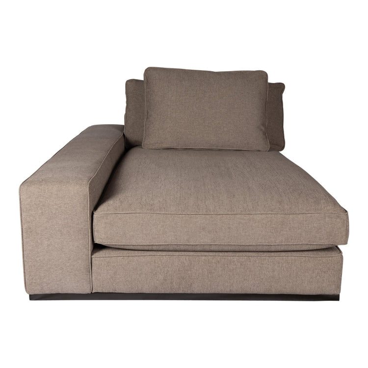 Block Bank - Guard 12 - Chaise Longue Arm Links - Taupe , , PTMD , livinglovely.nl